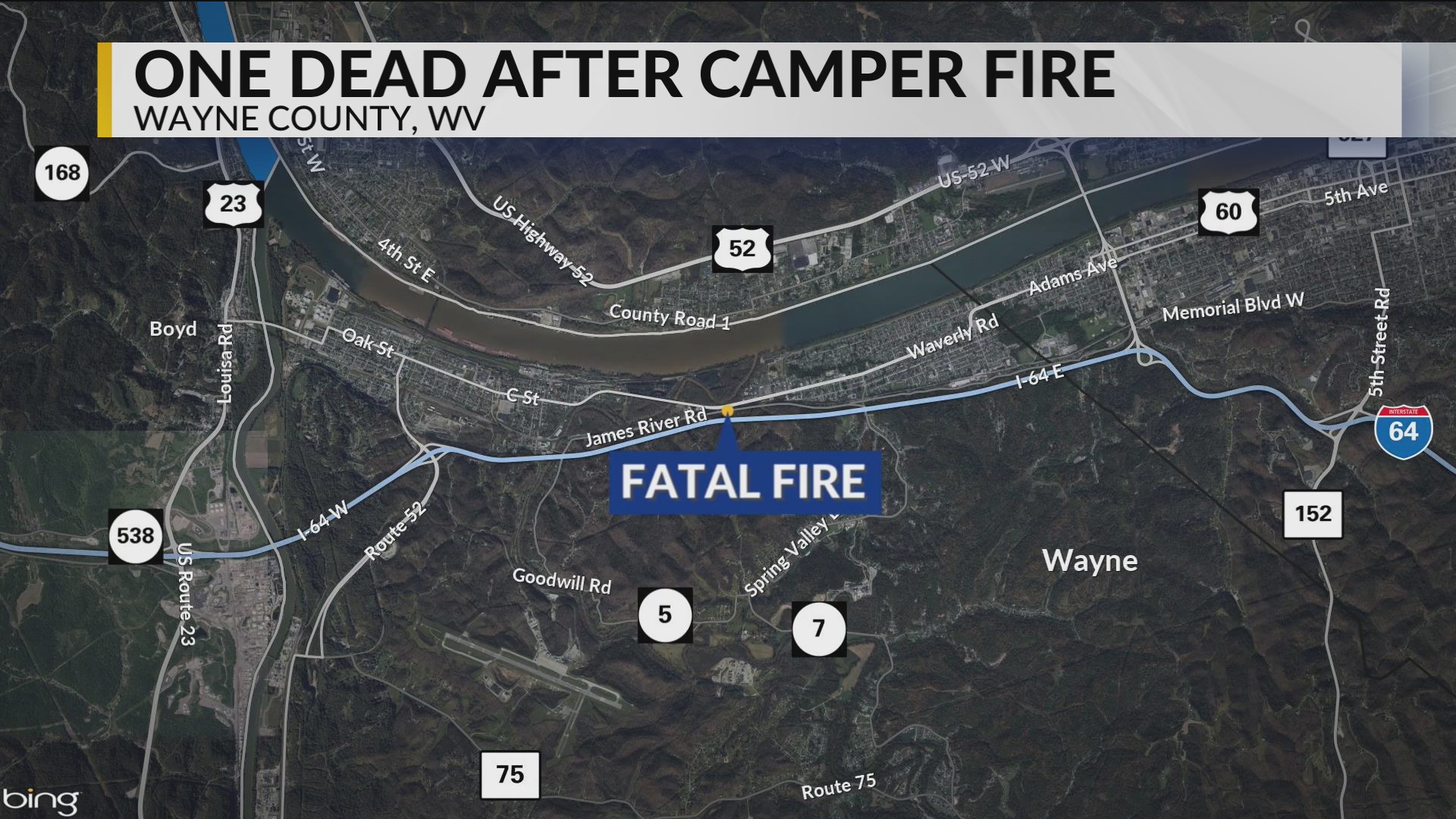 One dead in Wayne County camper fire – WOWK 13 News