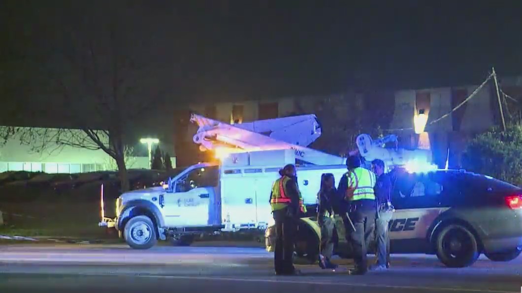 Crash downs two utility poles on West Wendover Avenue in Greensboro
