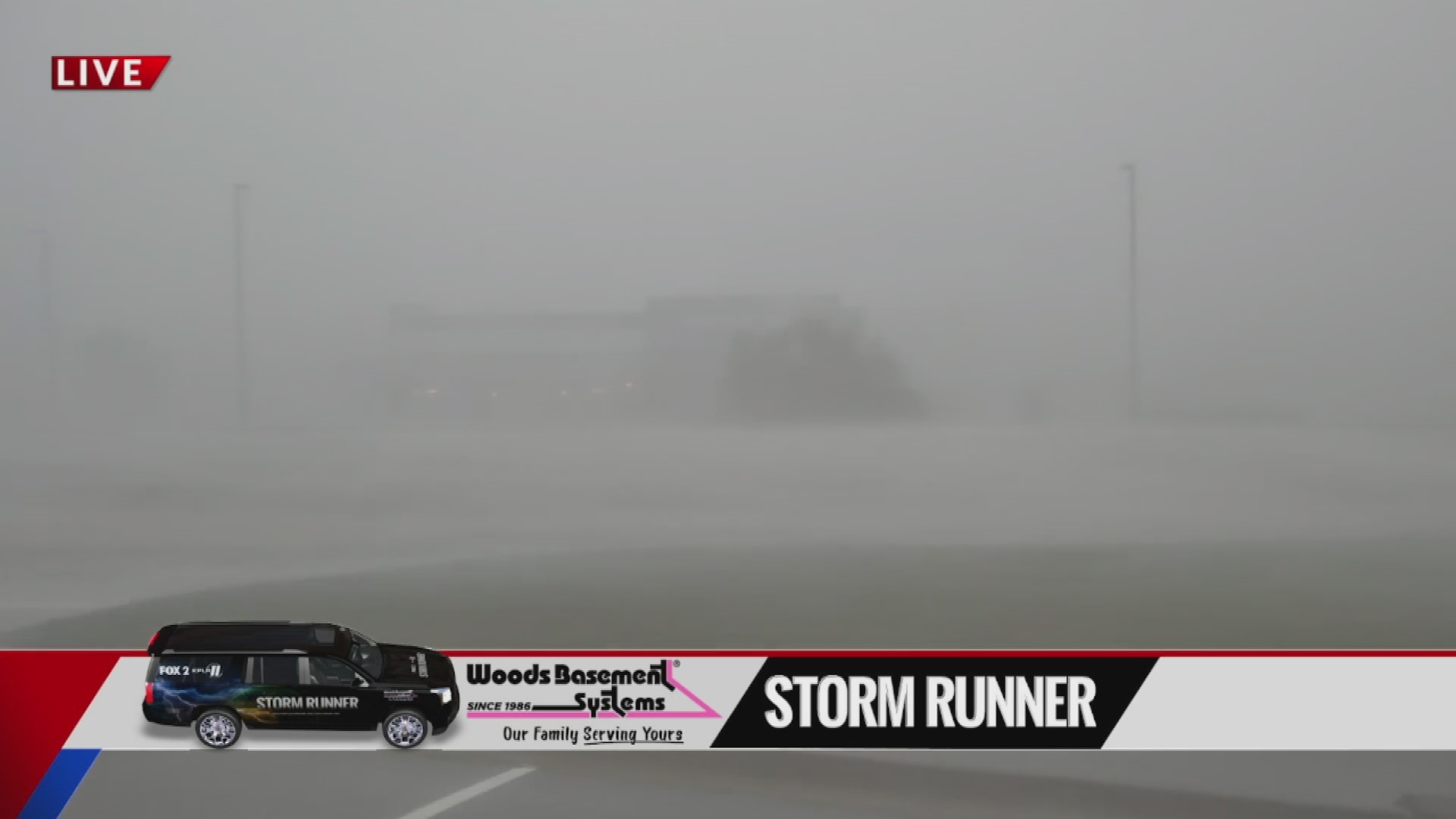 Chris Higgins witnesses heavy winds and rainfall in St. Charles County