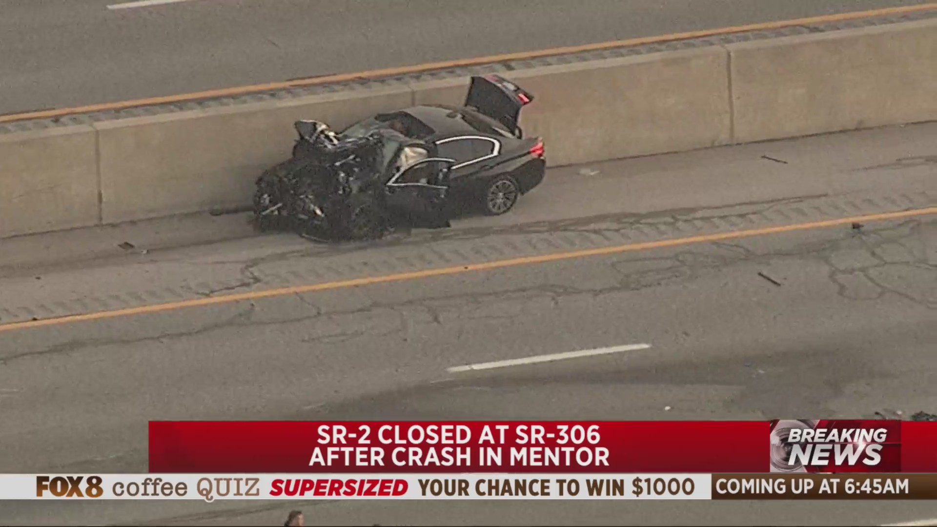 R-2 closed at SR-306 in Mentor due to crash – Fox 8 Cleveland WJW