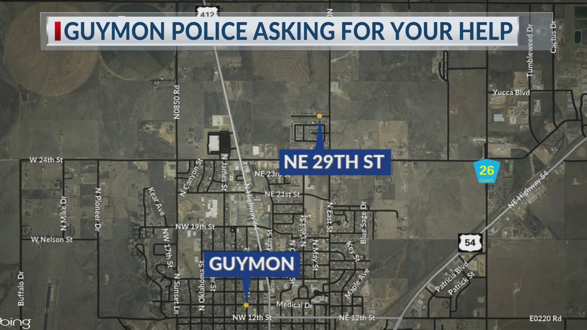 Guymon Police Department seek info after home hit in Sunday shooting