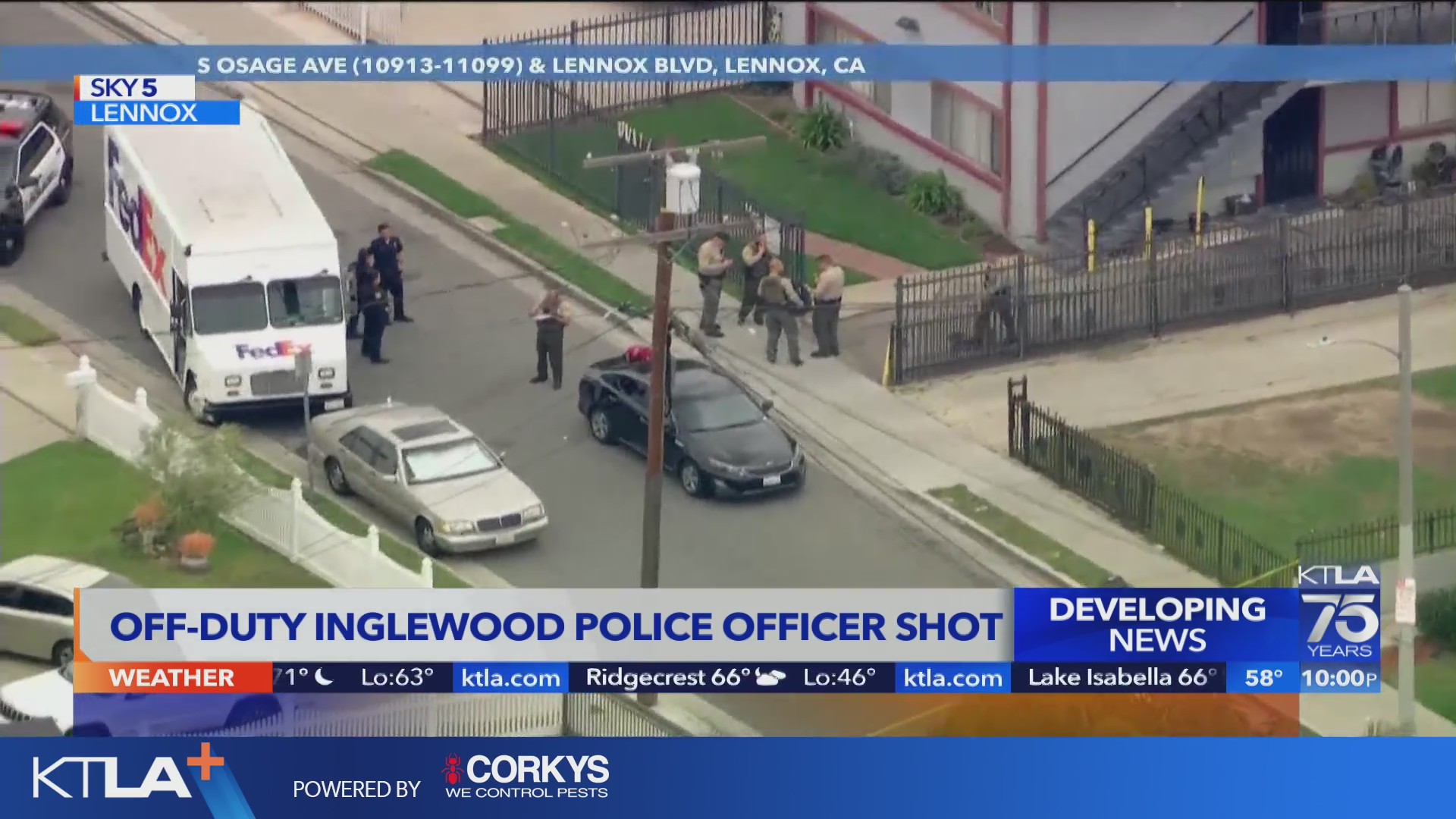 Search continues for shooter in attack on off-duty police officer – KTLA