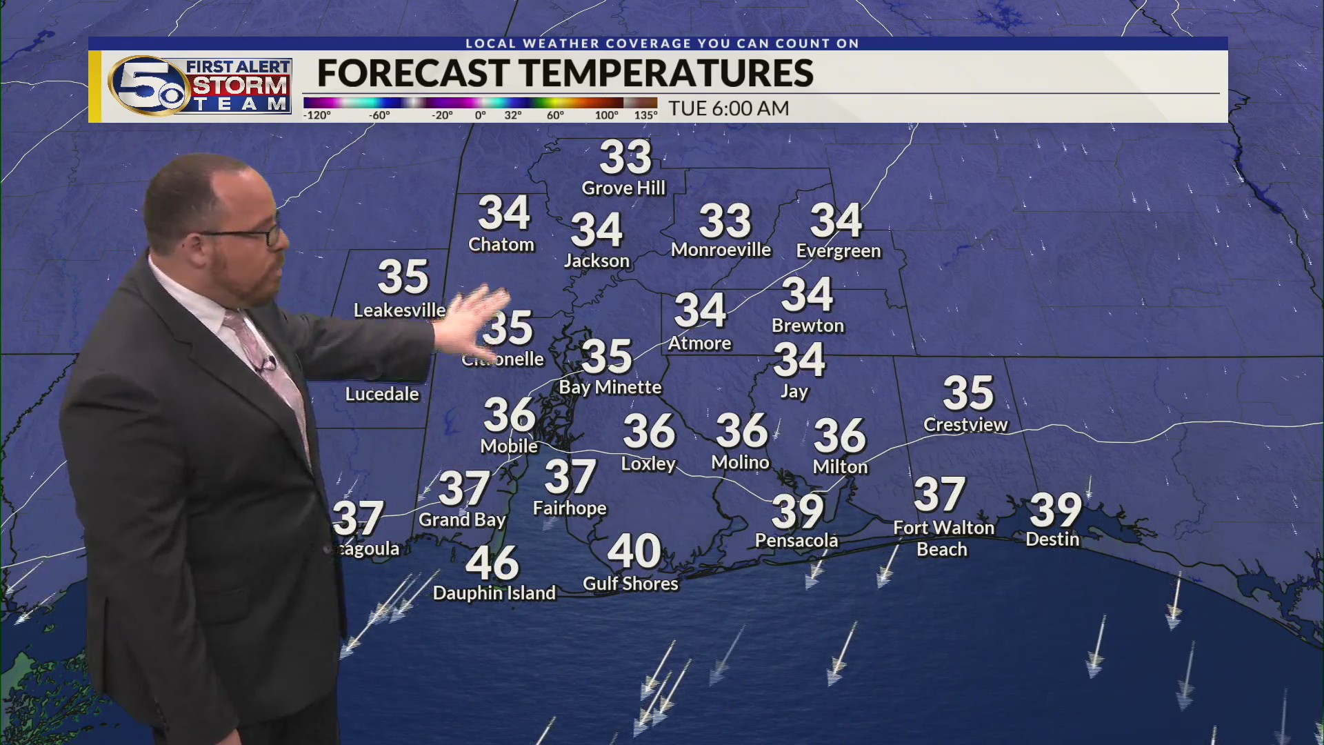 Freeze Warnings Tonight, Late-Week Rain Chance – WKRG News 5