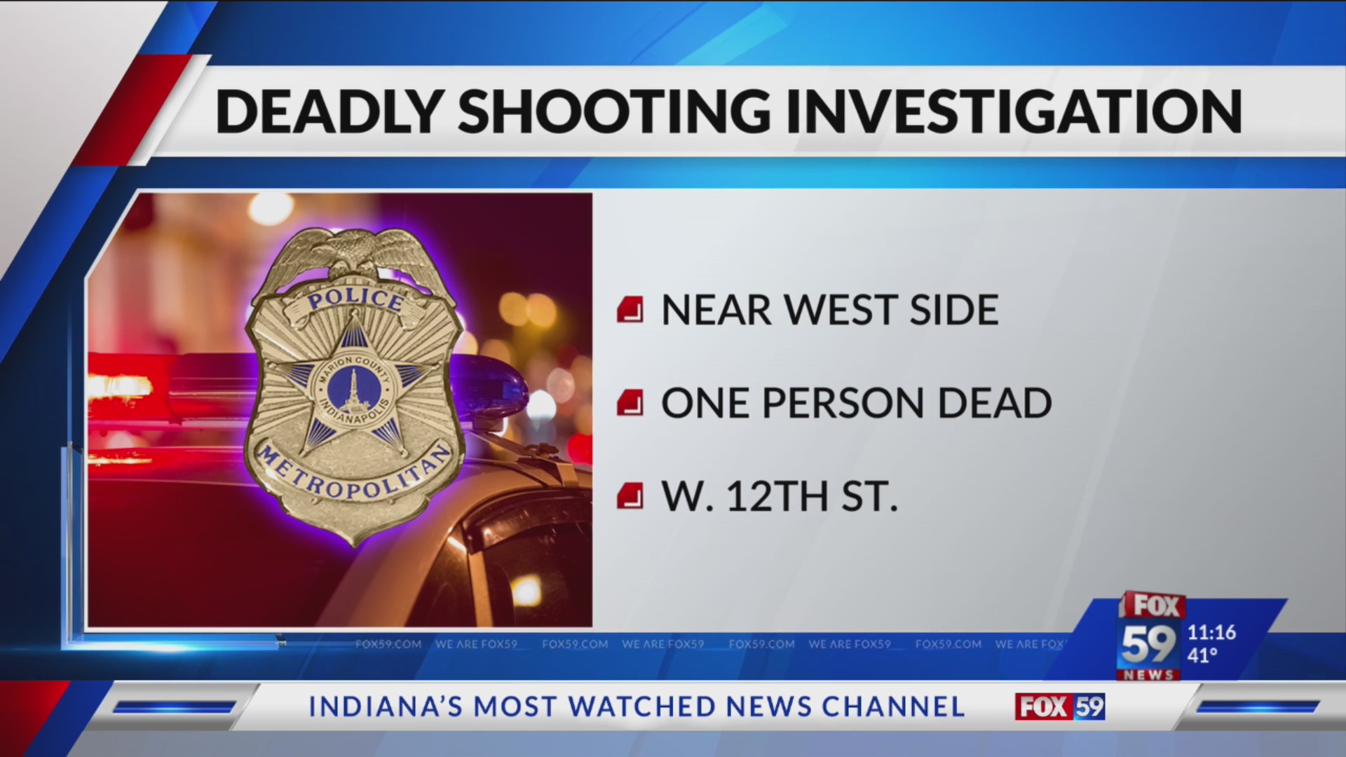 Person shot and killed on Indy’s near west side – Fox 59