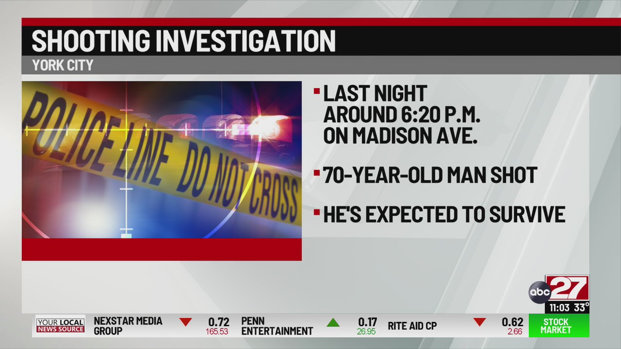 Suspect in custody after 70-year-old man shot in York – 28/22 News