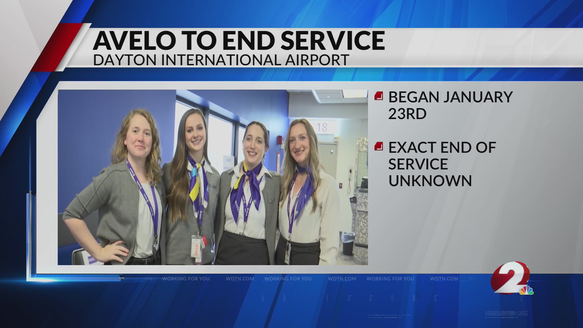 Airline departing Dayton International Airport