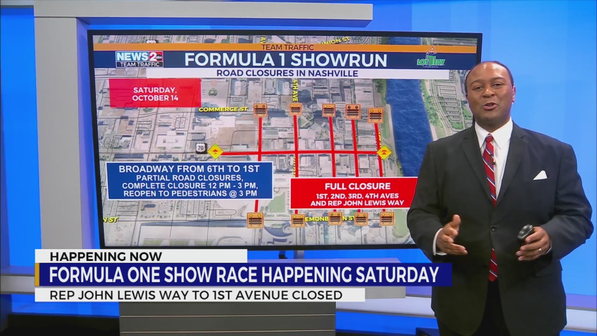 Nashville road closures for Formula 1 showrun WKRN News 2