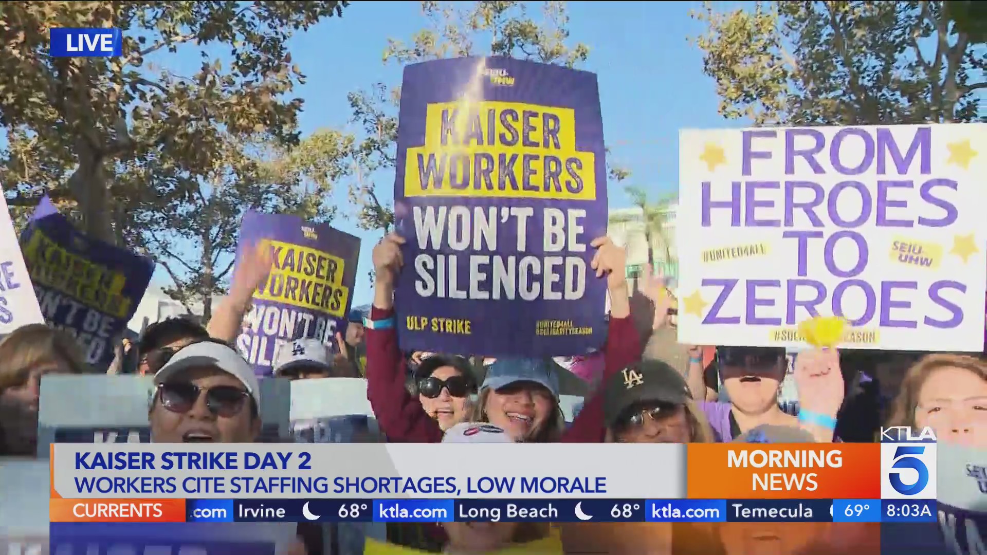 Kaiser Permanente workers go on strike in largest health care walkout ...