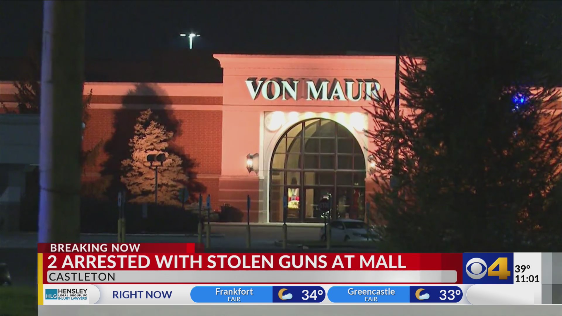 IMPD 2 men found with stolen guns arrested at Castleton Square Mall, 1