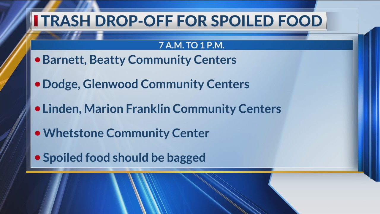 Trash dropoff location for spoiled food after AEP power outages NBC4