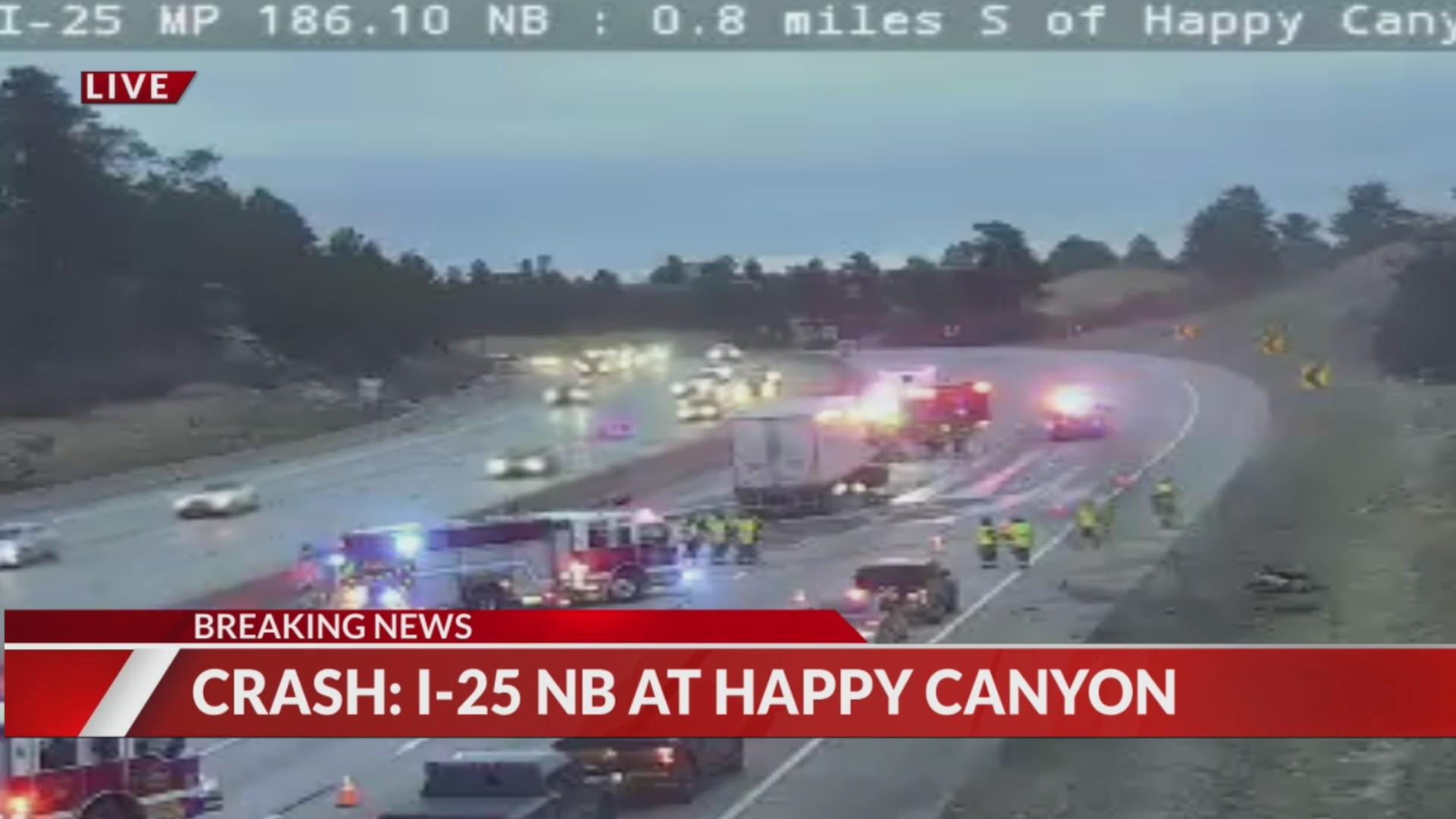 Hazmat situation causing delays on I-25 at Happy Canyon – FOX31 Denver
