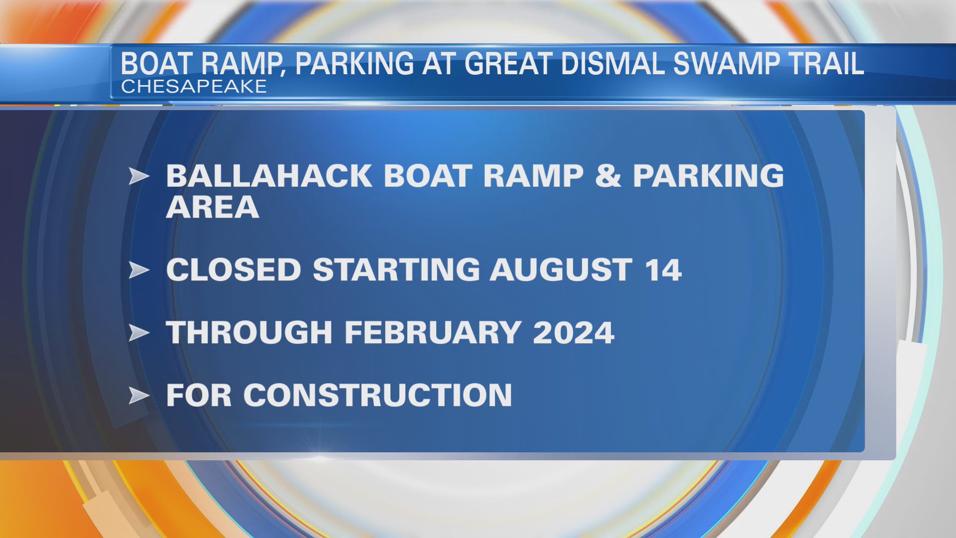 Ballahack Boat Ramp & Parking area closing for construction – WAVY.com