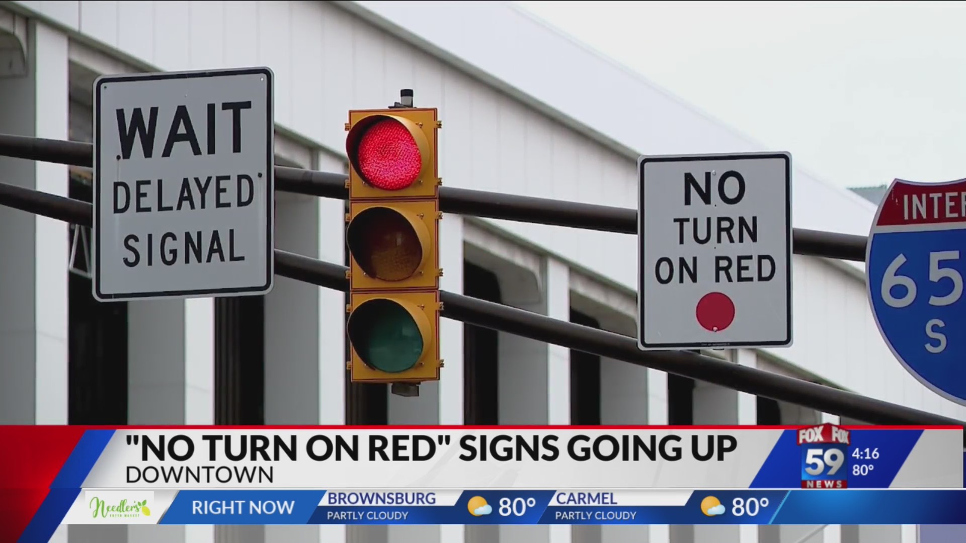 ‘No turn on red’ signs going up in downtown Indy Fox 59