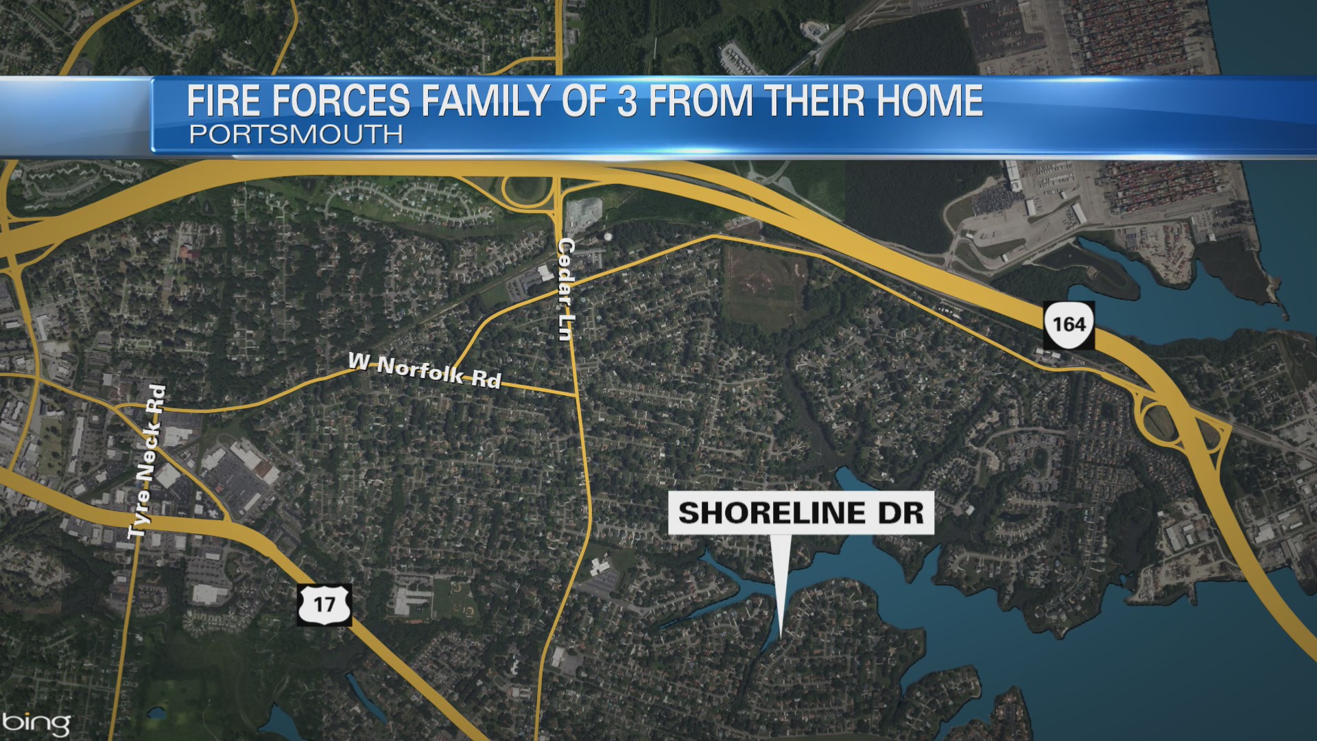 Fire damages Shoreline Drive structure in Portsmouth – WAVY.com