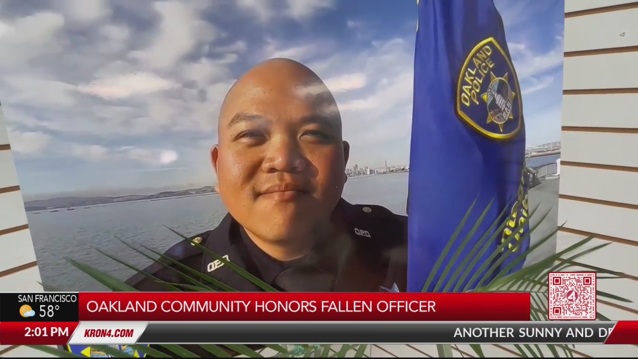 Oakland community honors, holds vigil for officer slain in line of duty ...