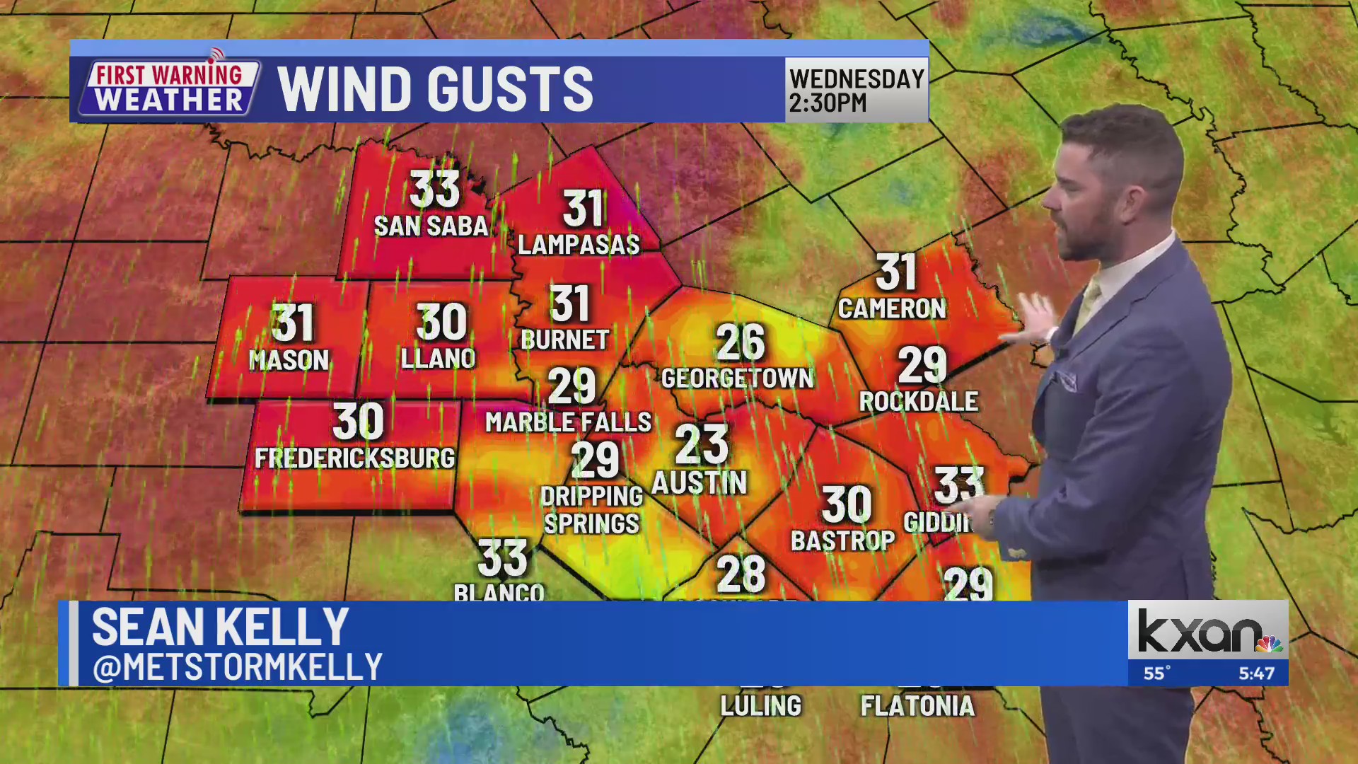 Windy and warm today – KXAN Austin