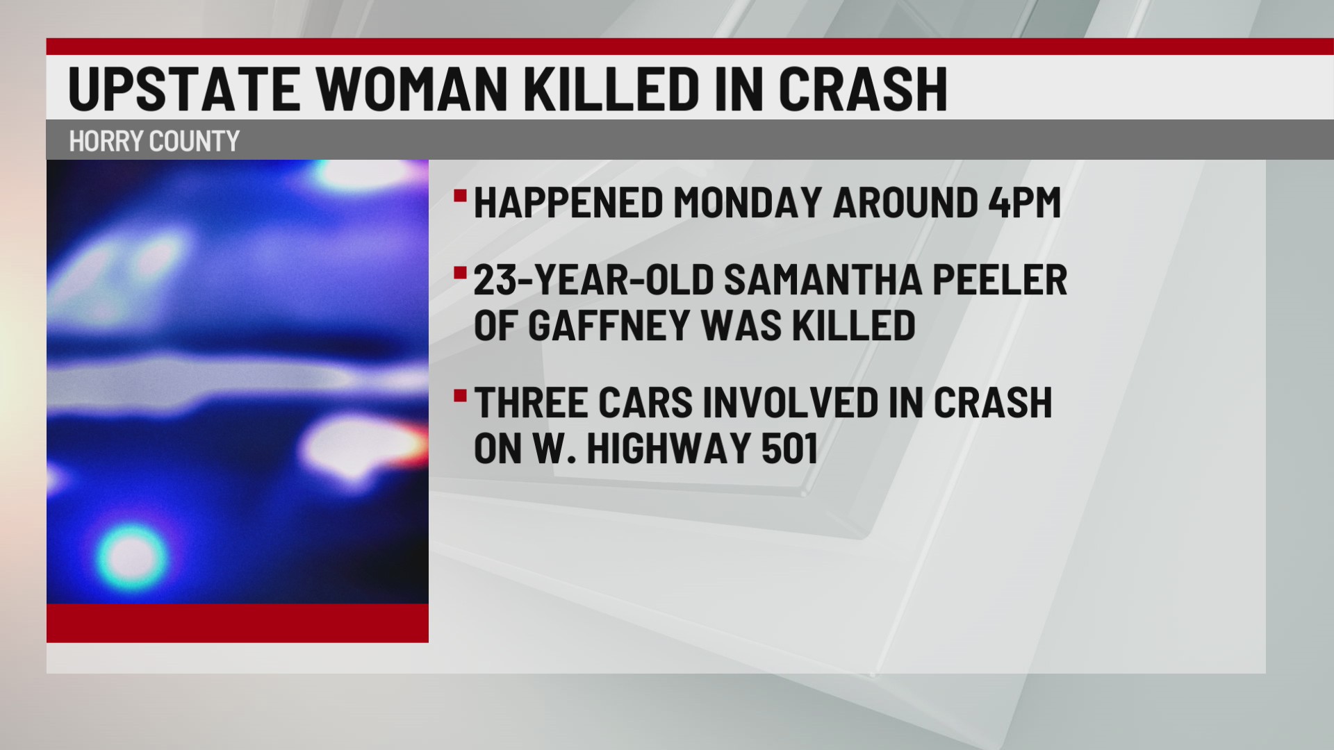 Upstate woman killed in a crash – WSPA 7NEWS