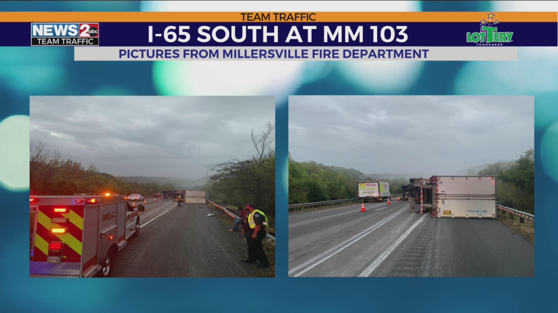 Overturned tractor-trailer causes miles-long backup on I-65 South in ...