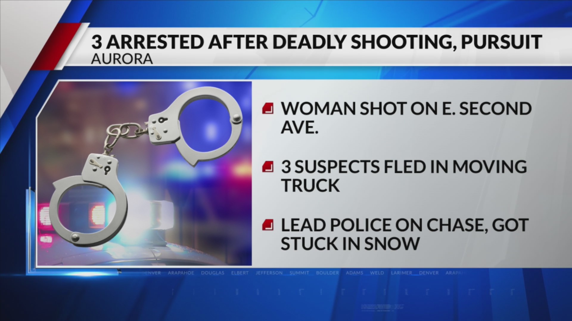 Woman shot, killed in Aurora; 3 suspects in custody – FOX31 Denver