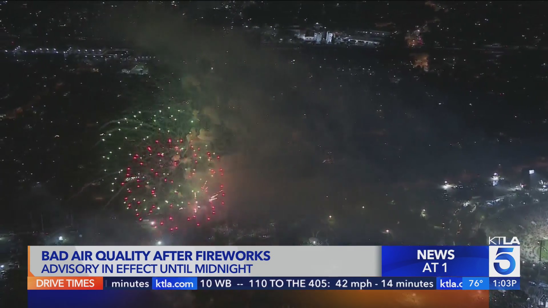 Bad air quality lingers after July 4 KTLA