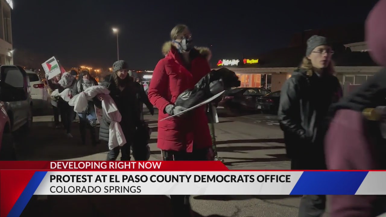Local protesters gather outside of El Paso County Democratic Party offices  – FOX21 News Colorado