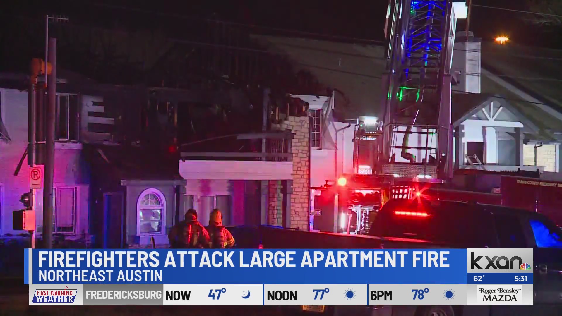 16 units displaced after large fire at northeast Austin apartment ...