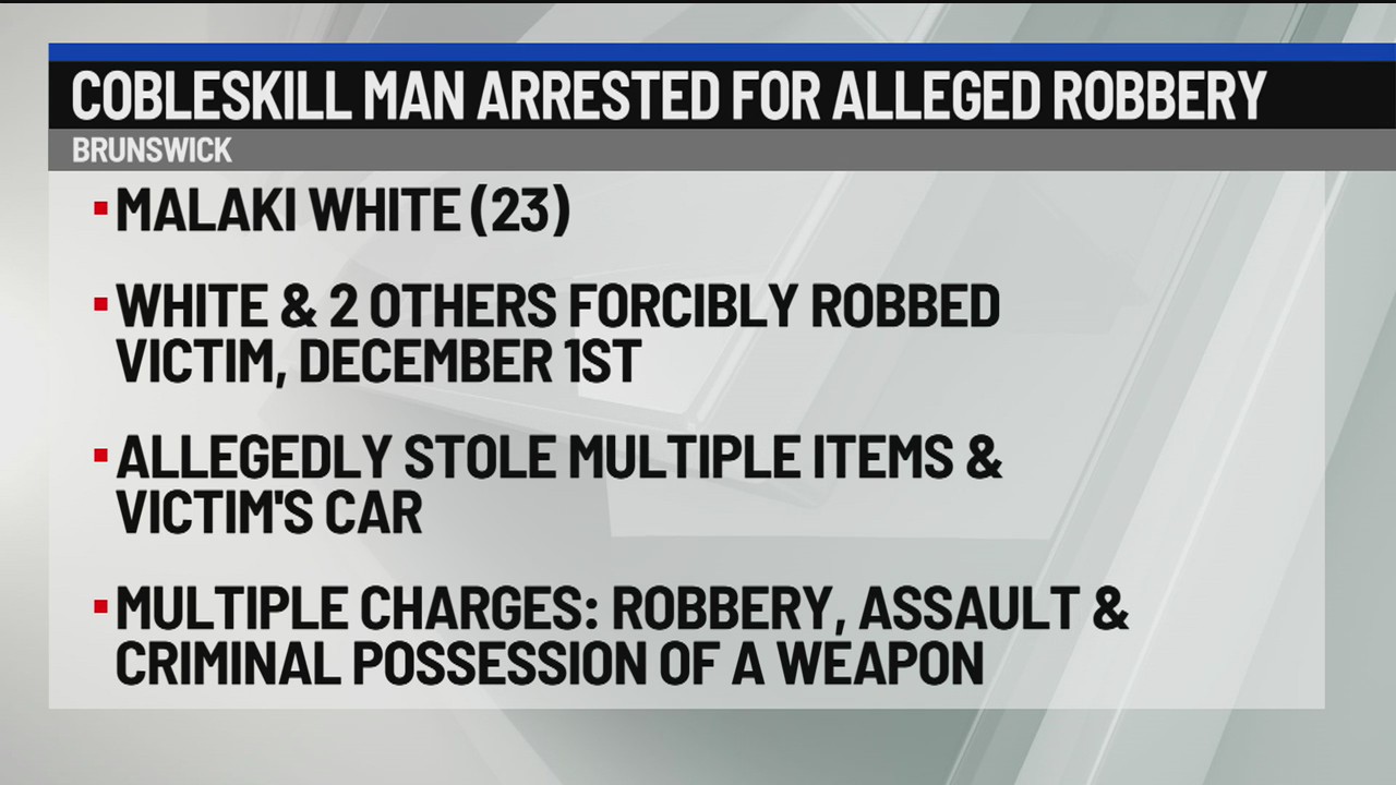 Police arrest man on robbery, grand larceny charges – NEWS10 ABC