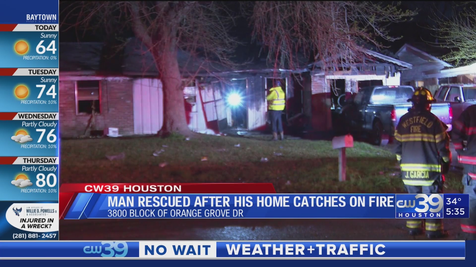 Man rescued after his home catches fire | CW39 HOUSTON – CW39 Houston