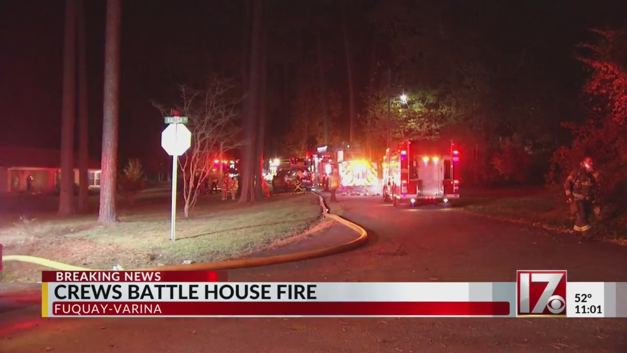 Firefighters battle large house fire in Fuquay-Varina – CBS17.com