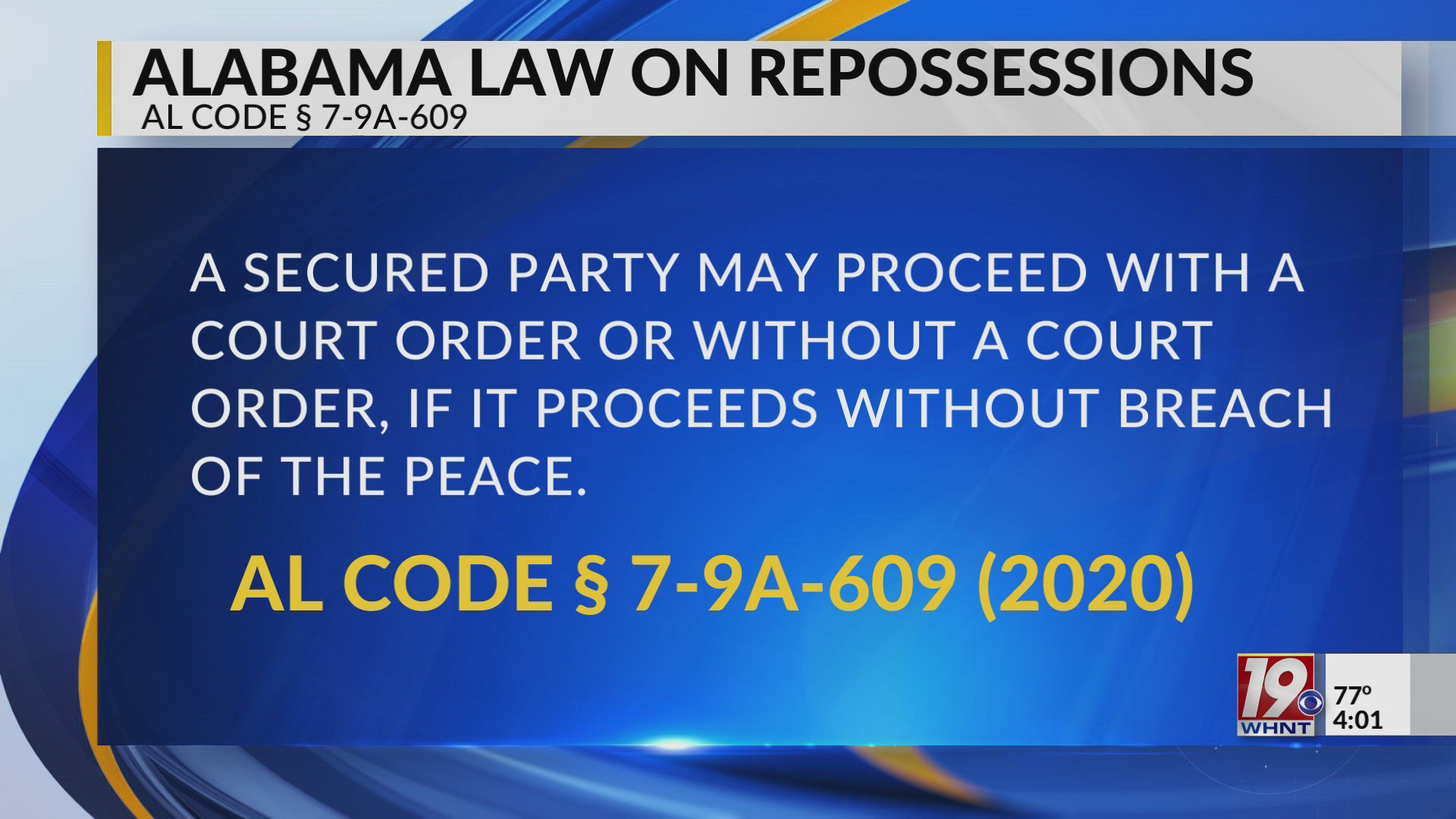 Decatur Lawyer Gives Deep Dive on AL Repossession Law Oct. 12, 2023