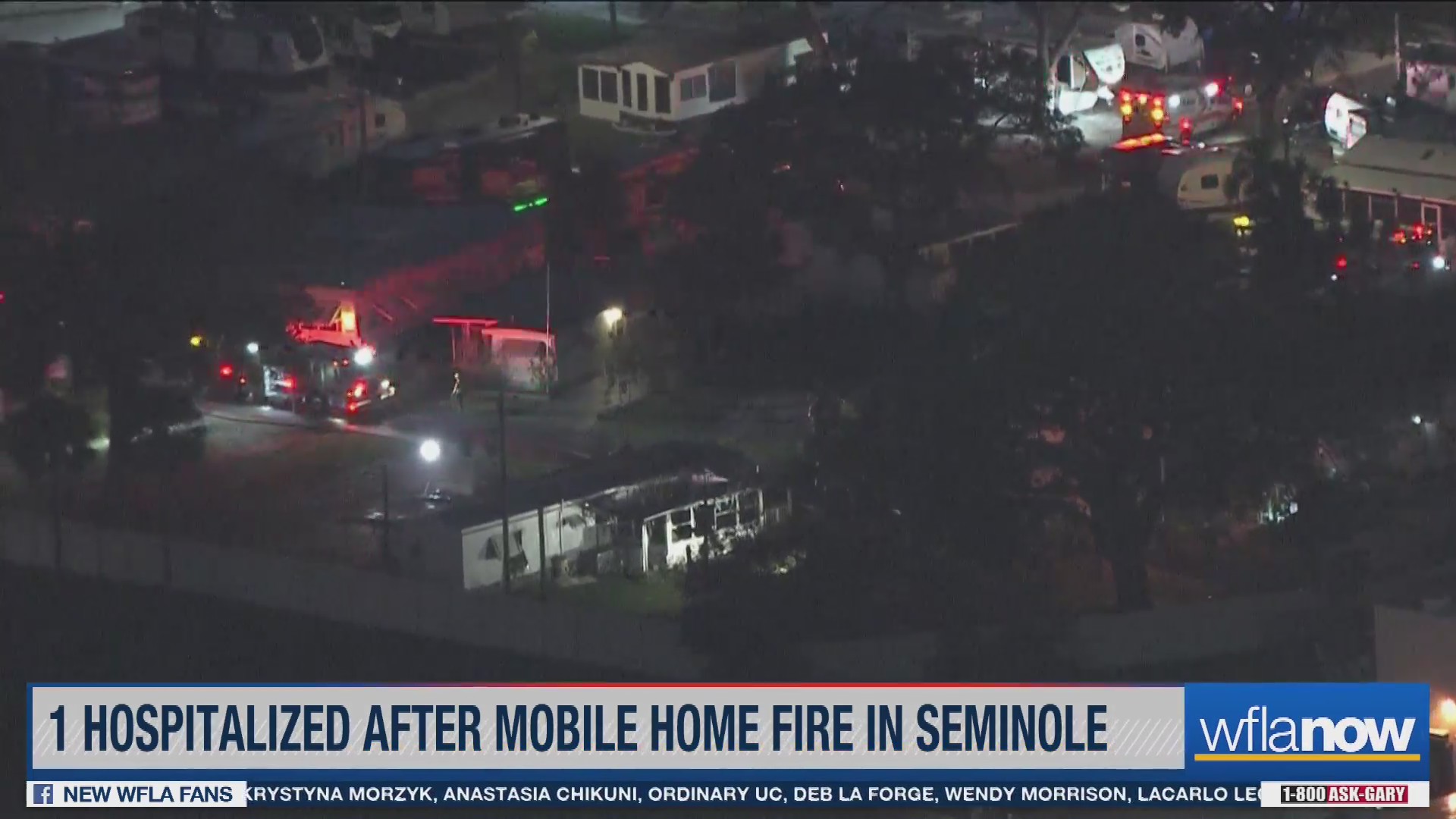 1 hospitalized after Seminole mobile home consumed by fire – WFLA