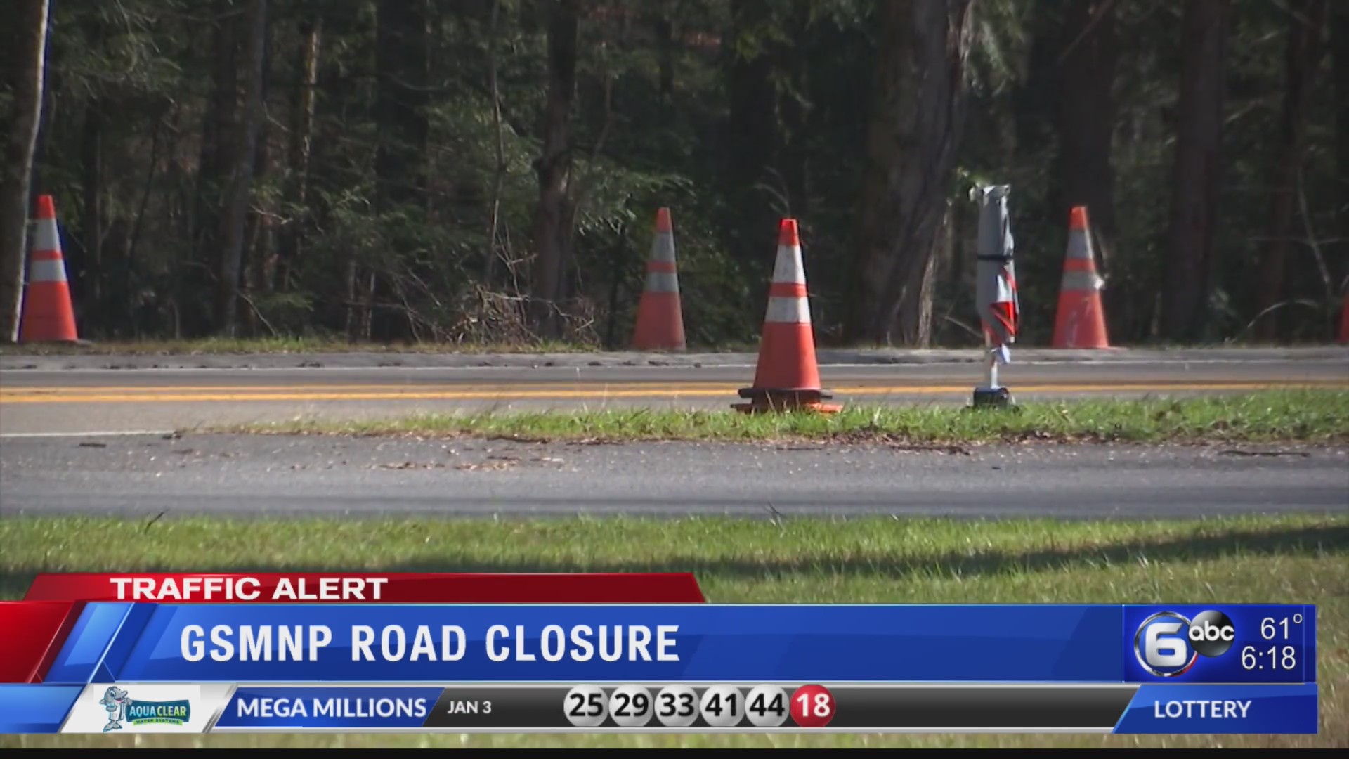 Road closure in the Great Smoky Mountains National Park WATE 6 On