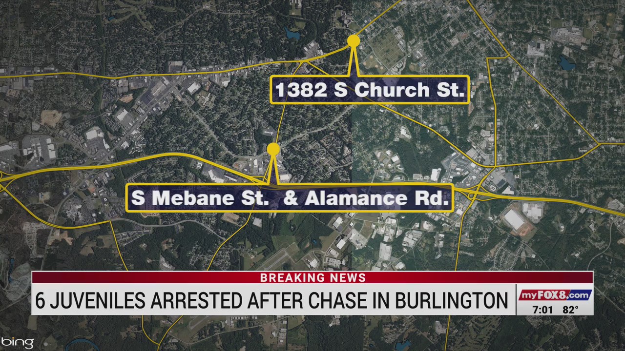 6 juveniles arrested after chase in Burlington – FOX8 WGHP