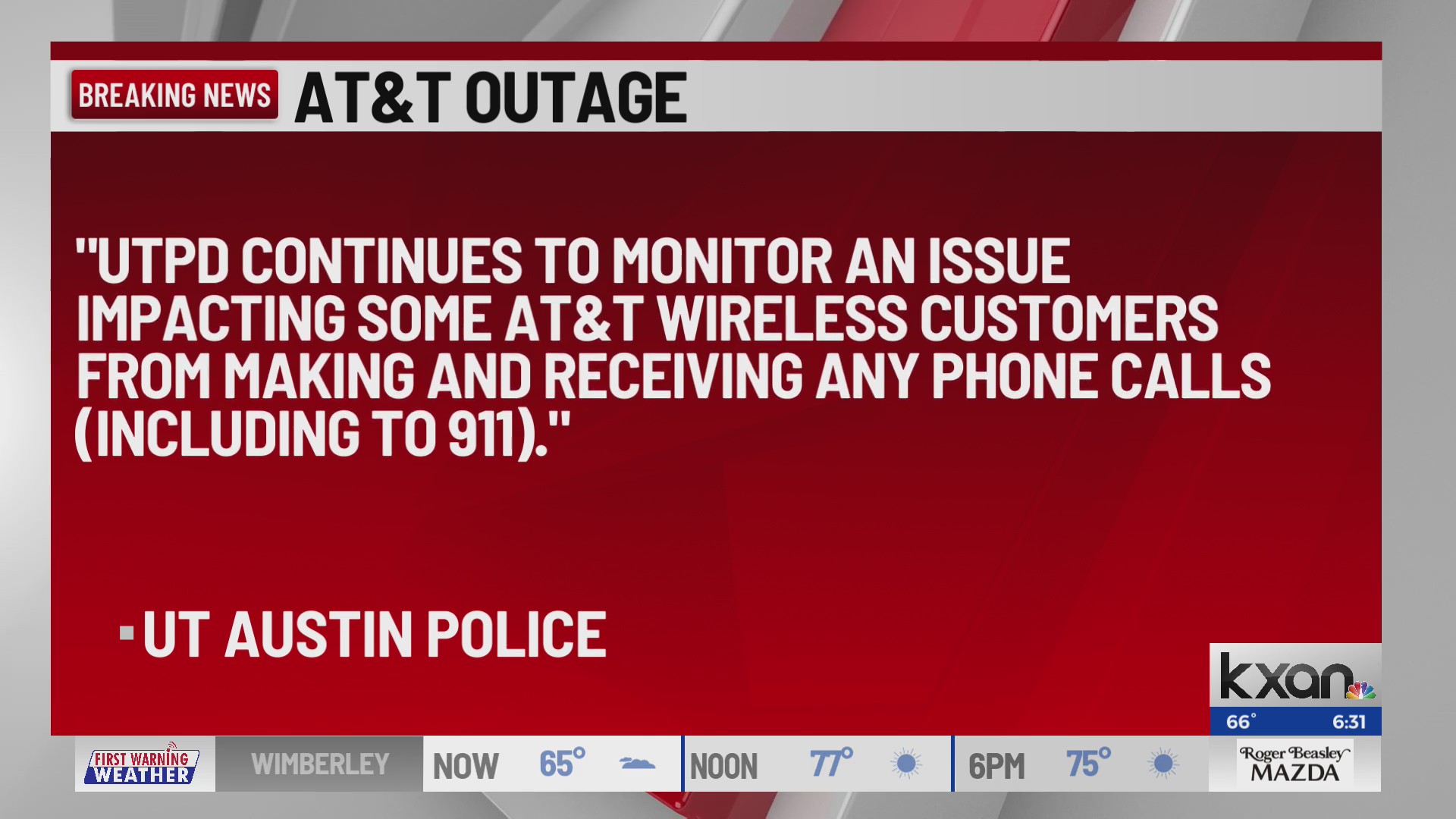 AT&T users report signal outages – KXAN Austin