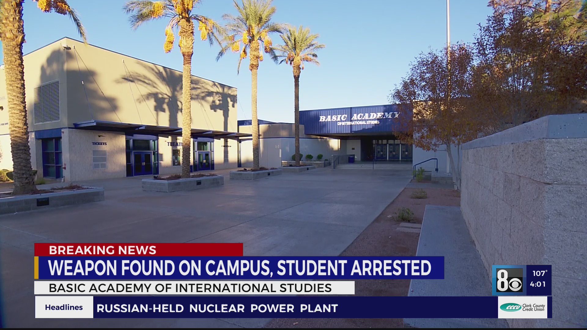 CCSD student arrested for allegedly bringing gun to school – KLAS