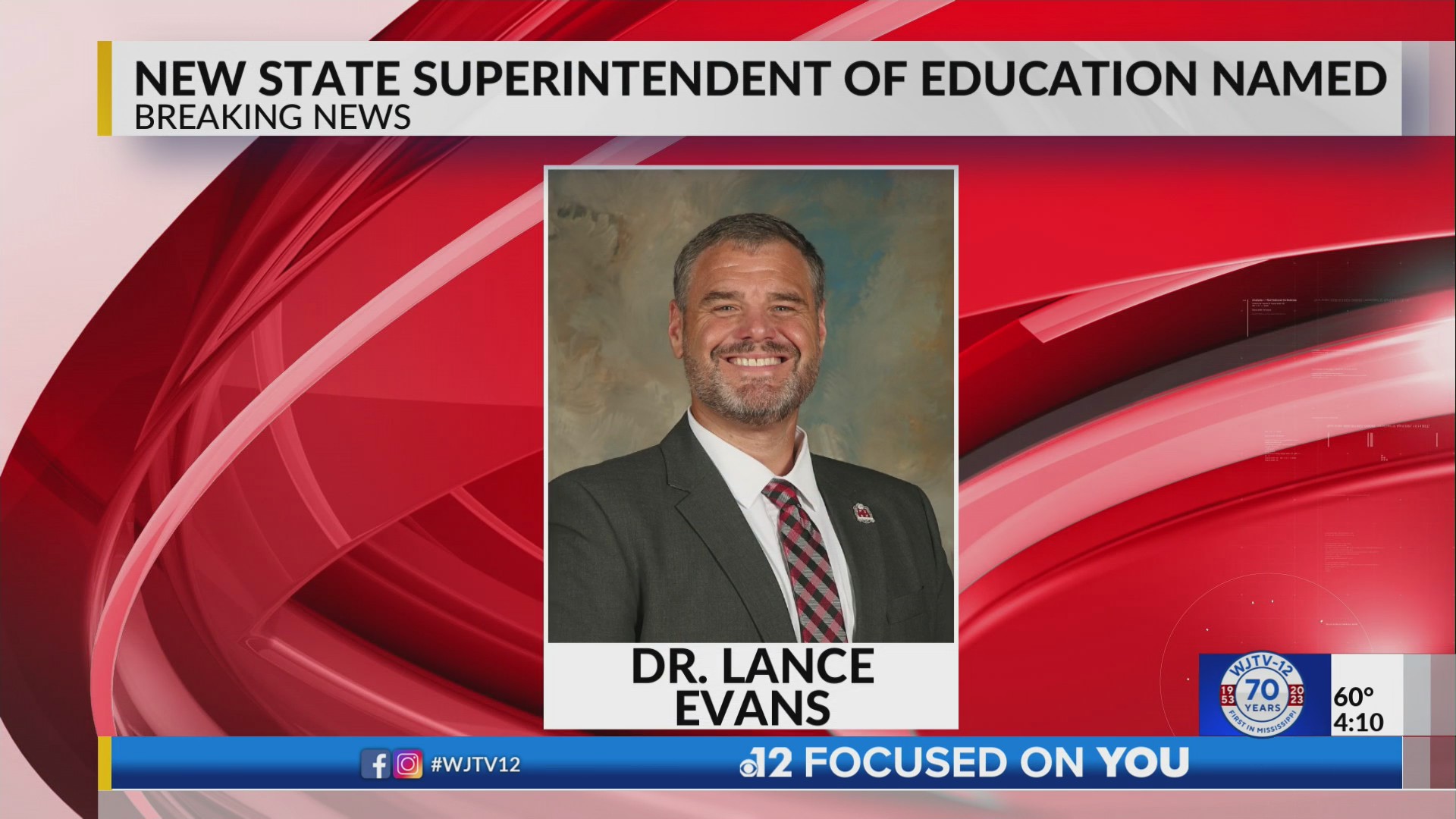 Lance Evans named state superintendent of education WJTV