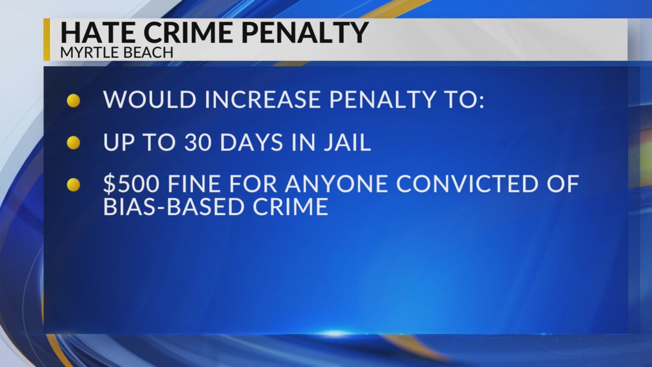 Myrtle Beach City Council OKs first reading for hate crime penalty – WBTW