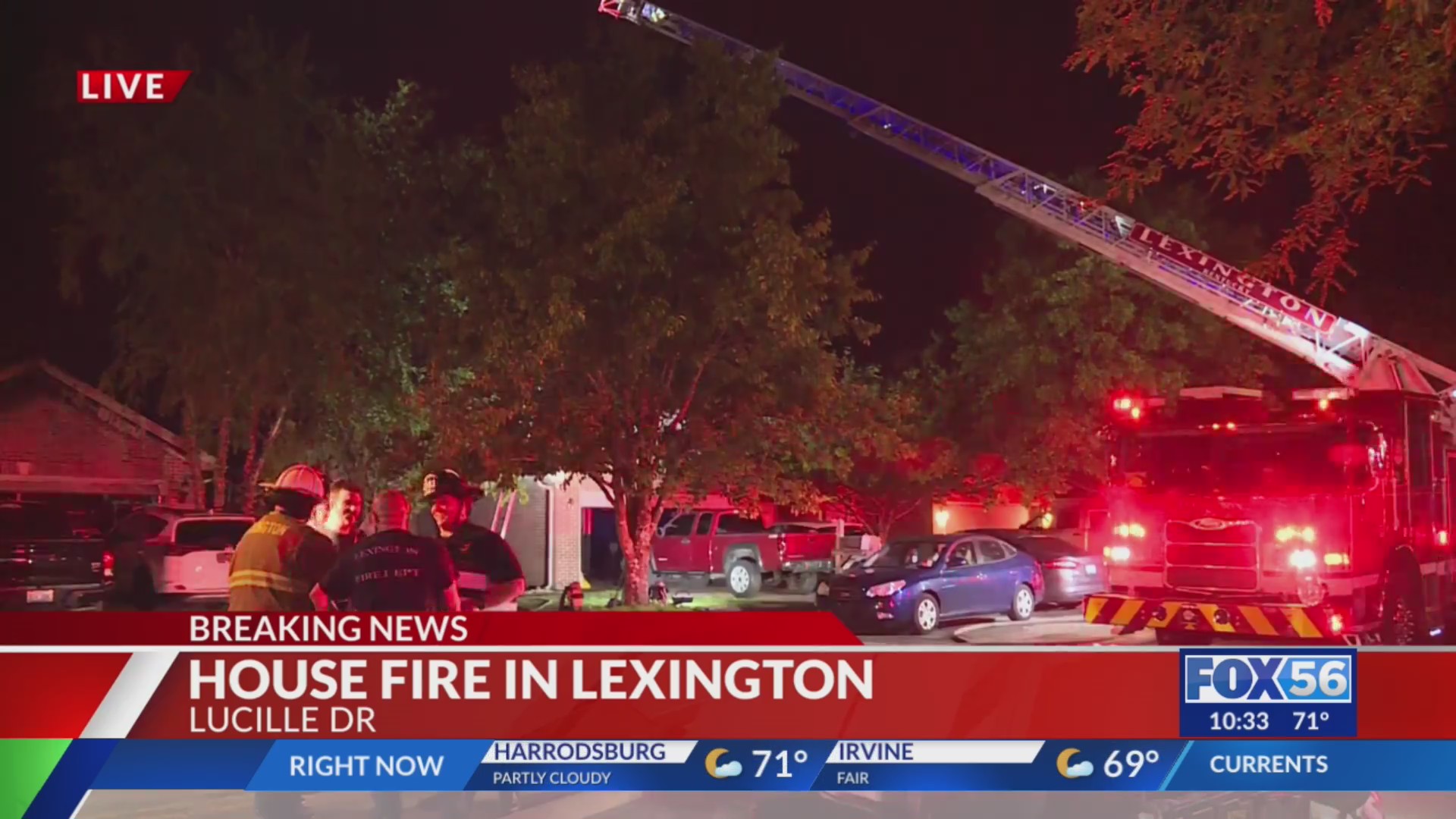 Lexington firefighters battling house fire on Lucille Drive – FOX 56 News