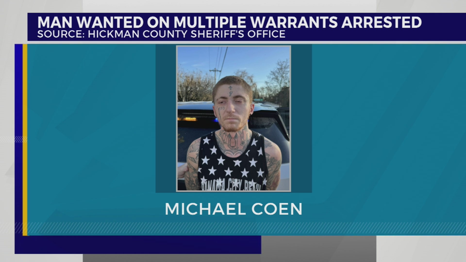 Man wanted on multiple warrants arrested in Hickman County – WKRN News 2