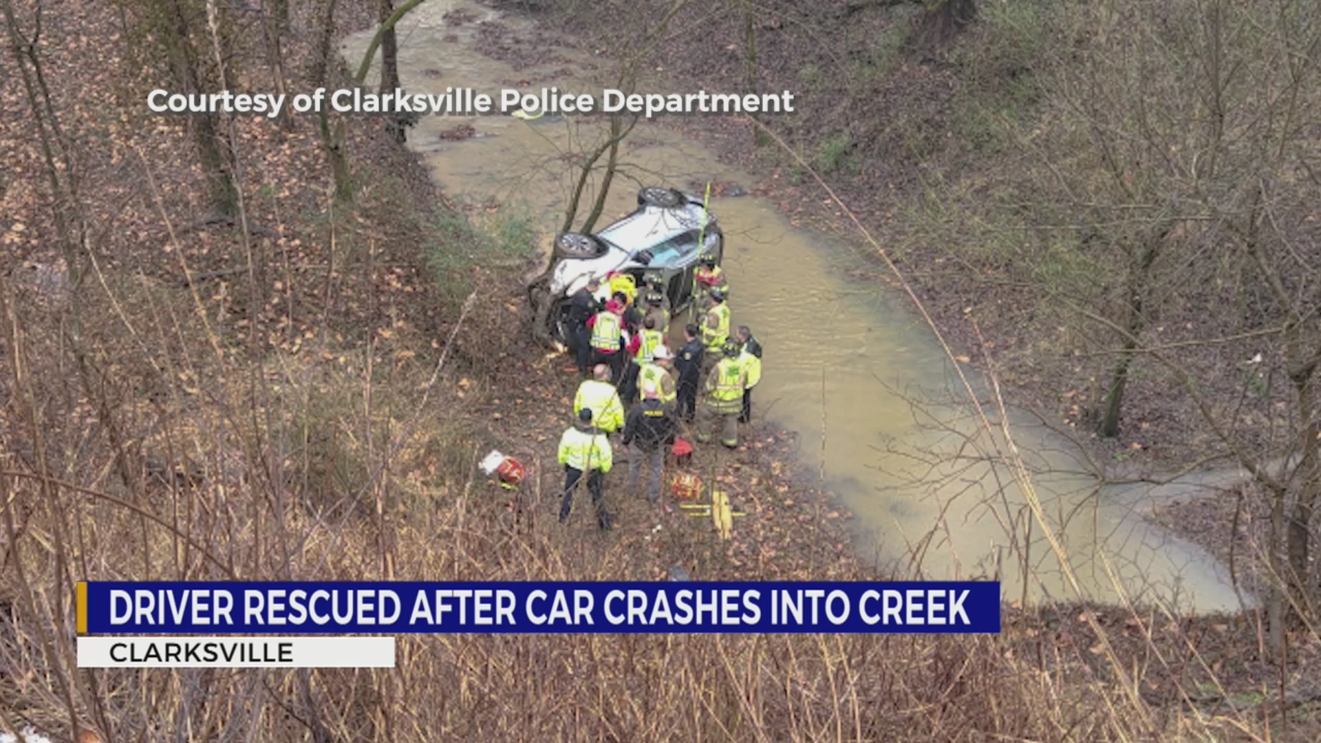 Driver injured after car crashes into ravine in Clarksville – WKRN News 2