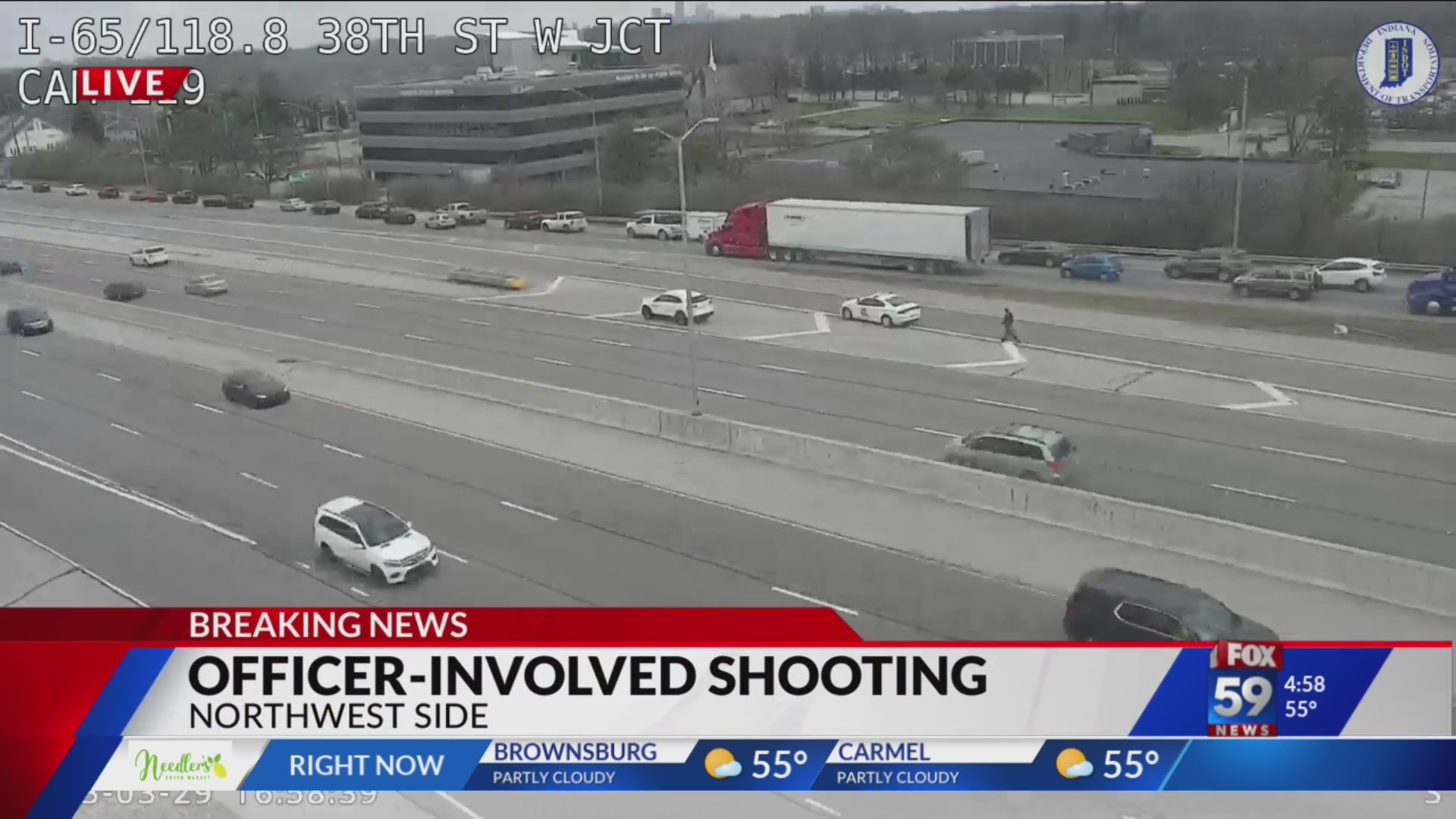 Police shoot suspect on I-65 on Indy’s northwest side – Fox 59