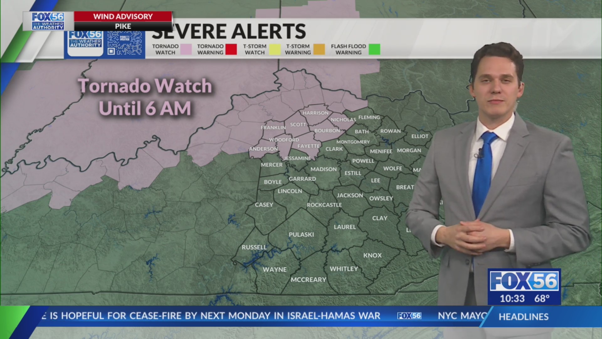 Kentucky weather alert: Tornado Watch issued until 6 am – FOX 56 News