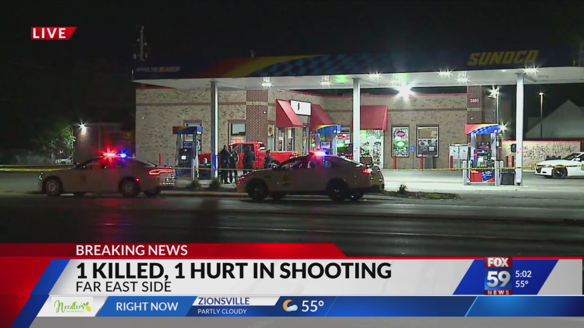 1 killed, 1 hurt in shooting at far east side gas station – Fox 59