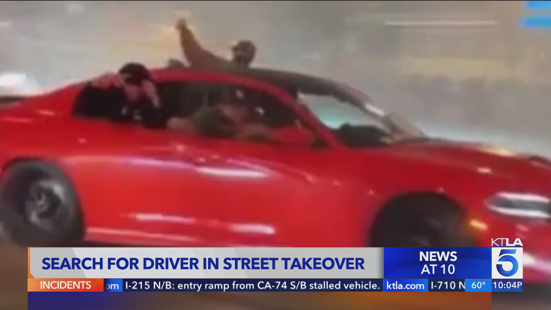 LAPD seeks driver involved in street takeover with stolen vehicle – KTLA
