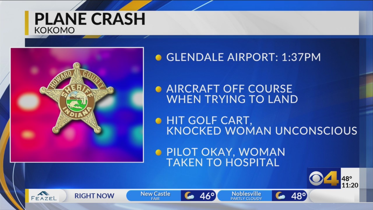Aircraft crashes into golf cart in Kokomo, injures 1 person WTTV CBS4Indy