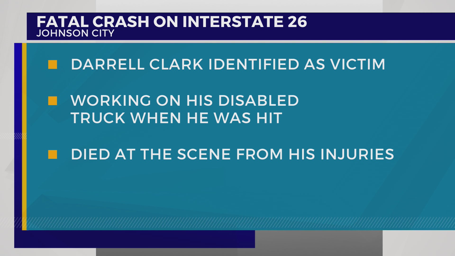 Man dies after being struck while working on truck along I-26, JCPD ...