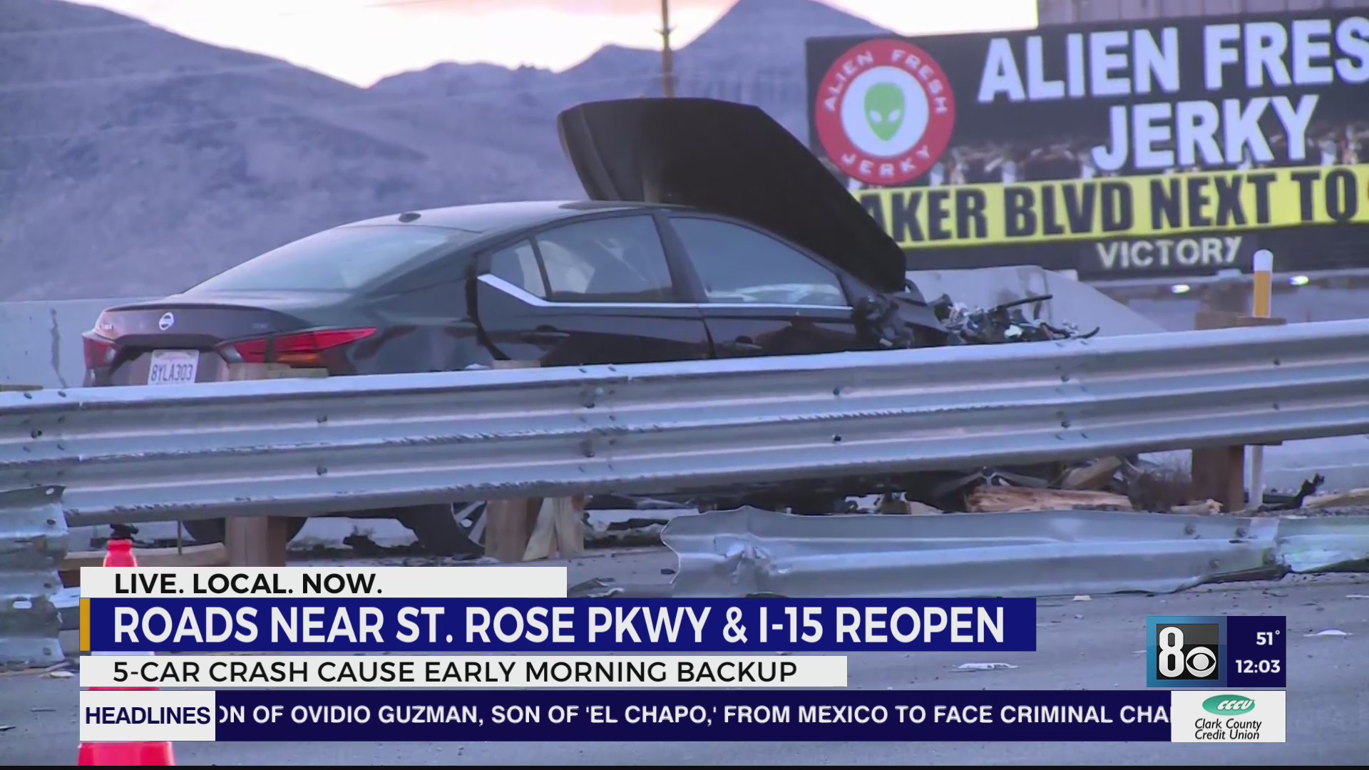 Lanes reopen on southbound I-15 after multiple-car crash – KLAS