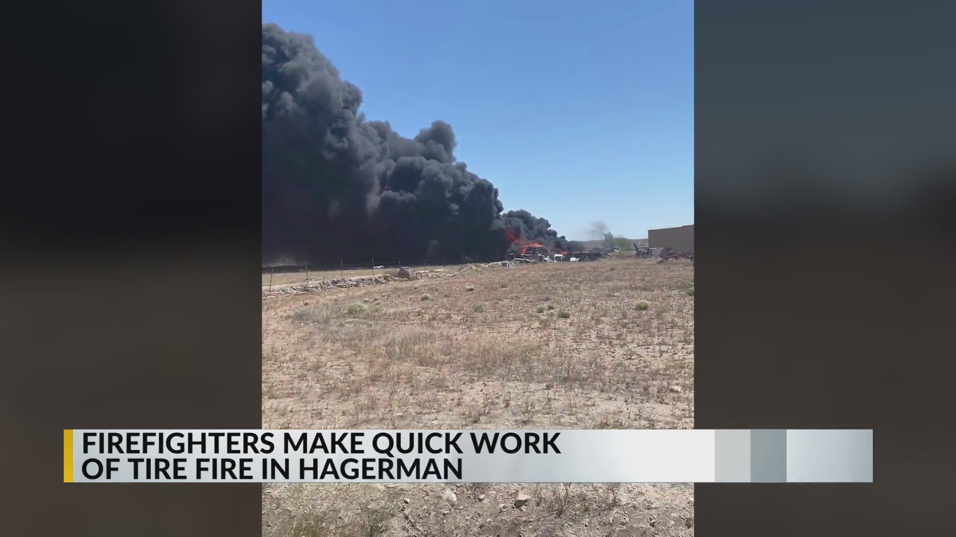Large tire fire in Hagerman contained, no one injured KRQE NEWS 13