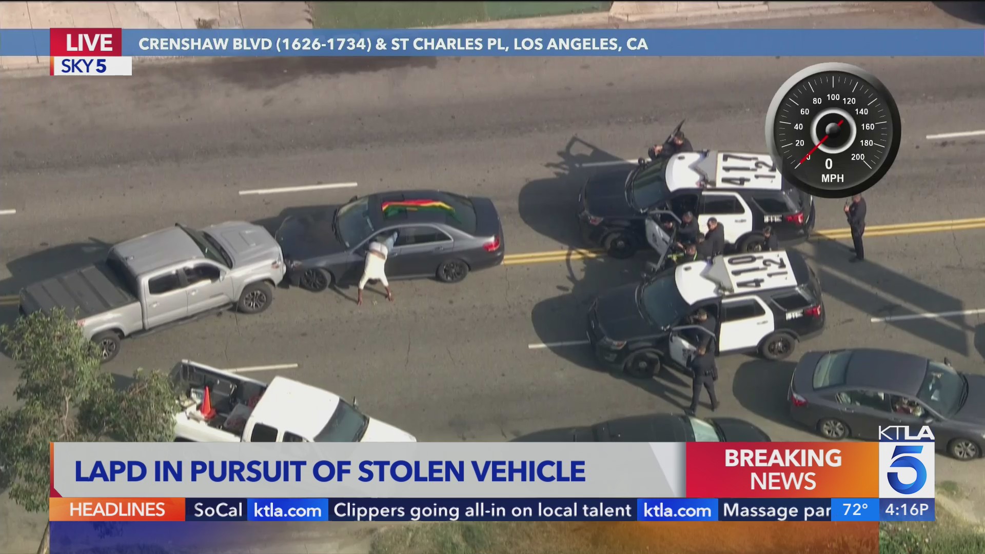 Police Chase Driver Of Stolen Vehicle In Los Angeles Ktla