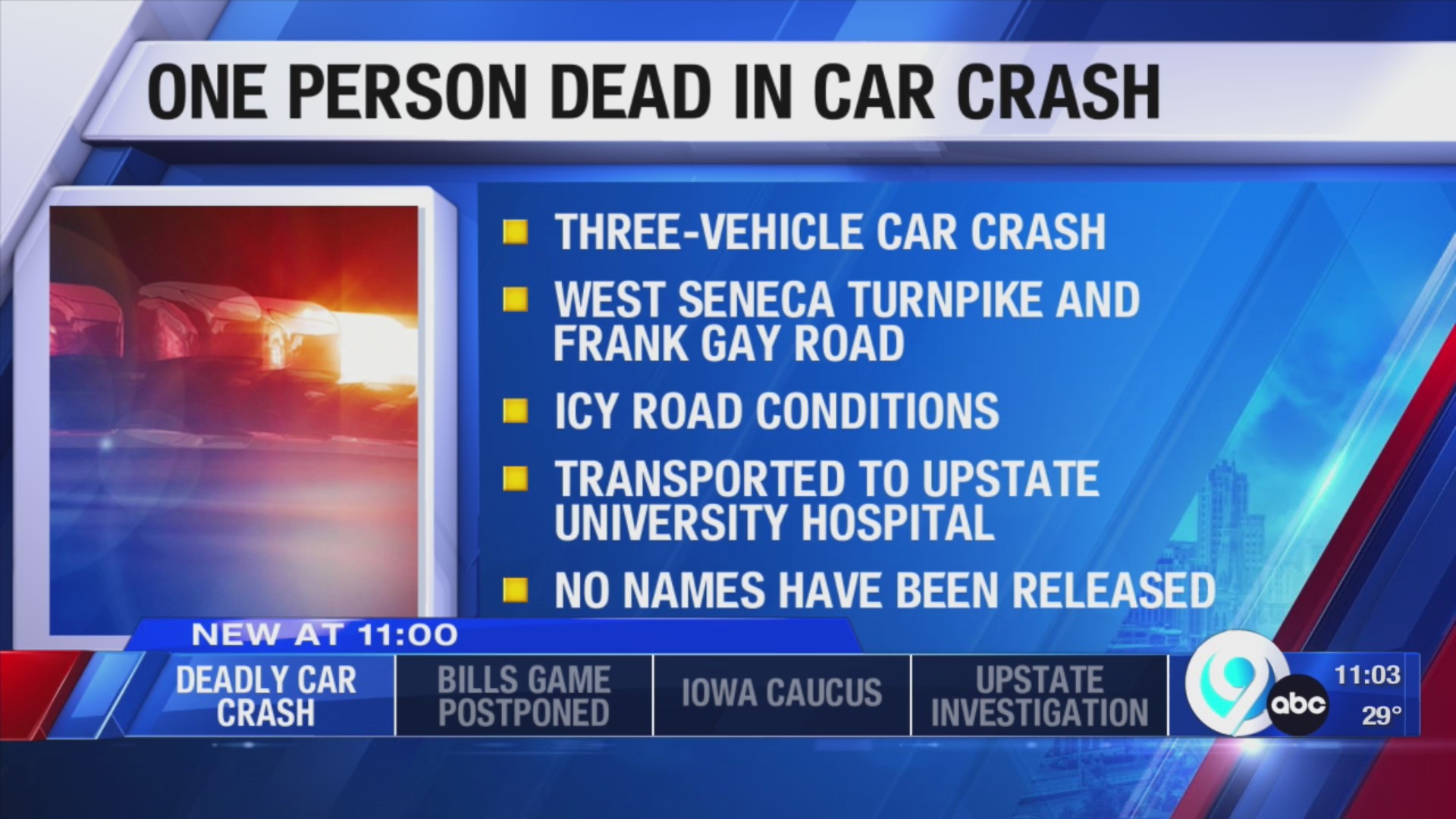 One person dead in Marcellus crash WSYR